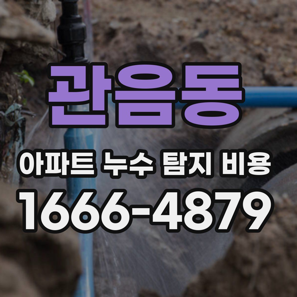 관음동 아파트 누수 탐지 비용