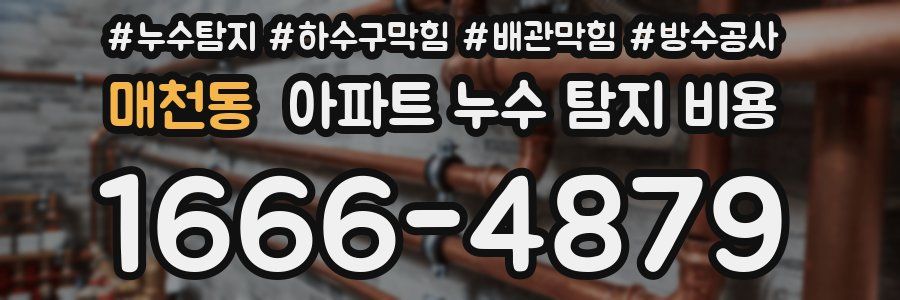 매천동 아파트 누수 탐지 비용