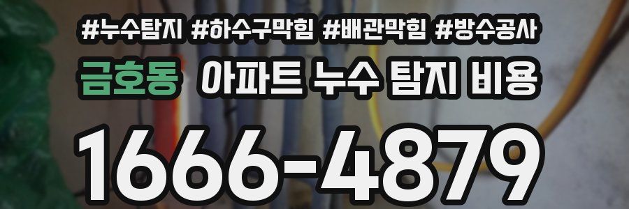 금호동 아파트 누수 탐지 비용