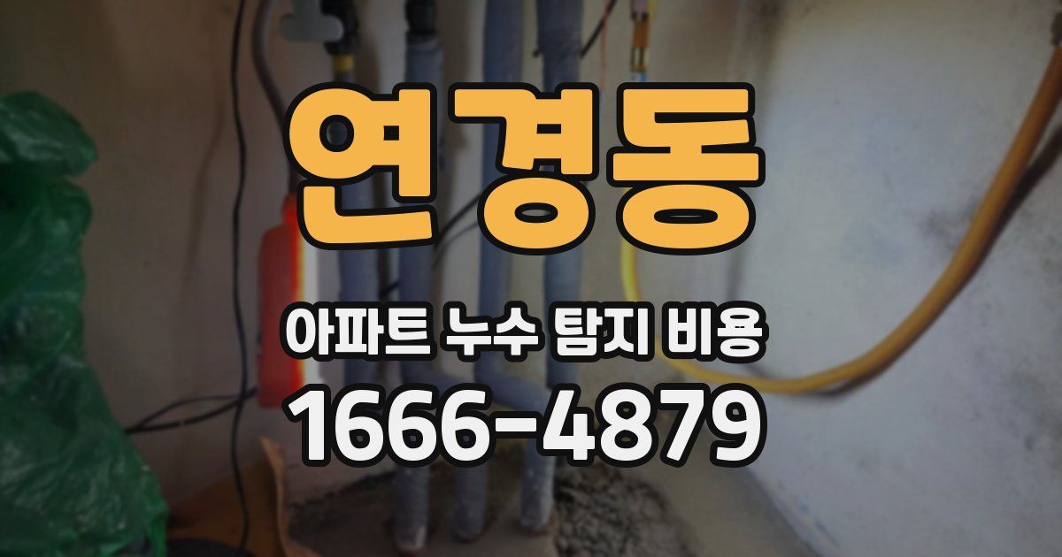 연경동 아파트 누수 탐지 비용