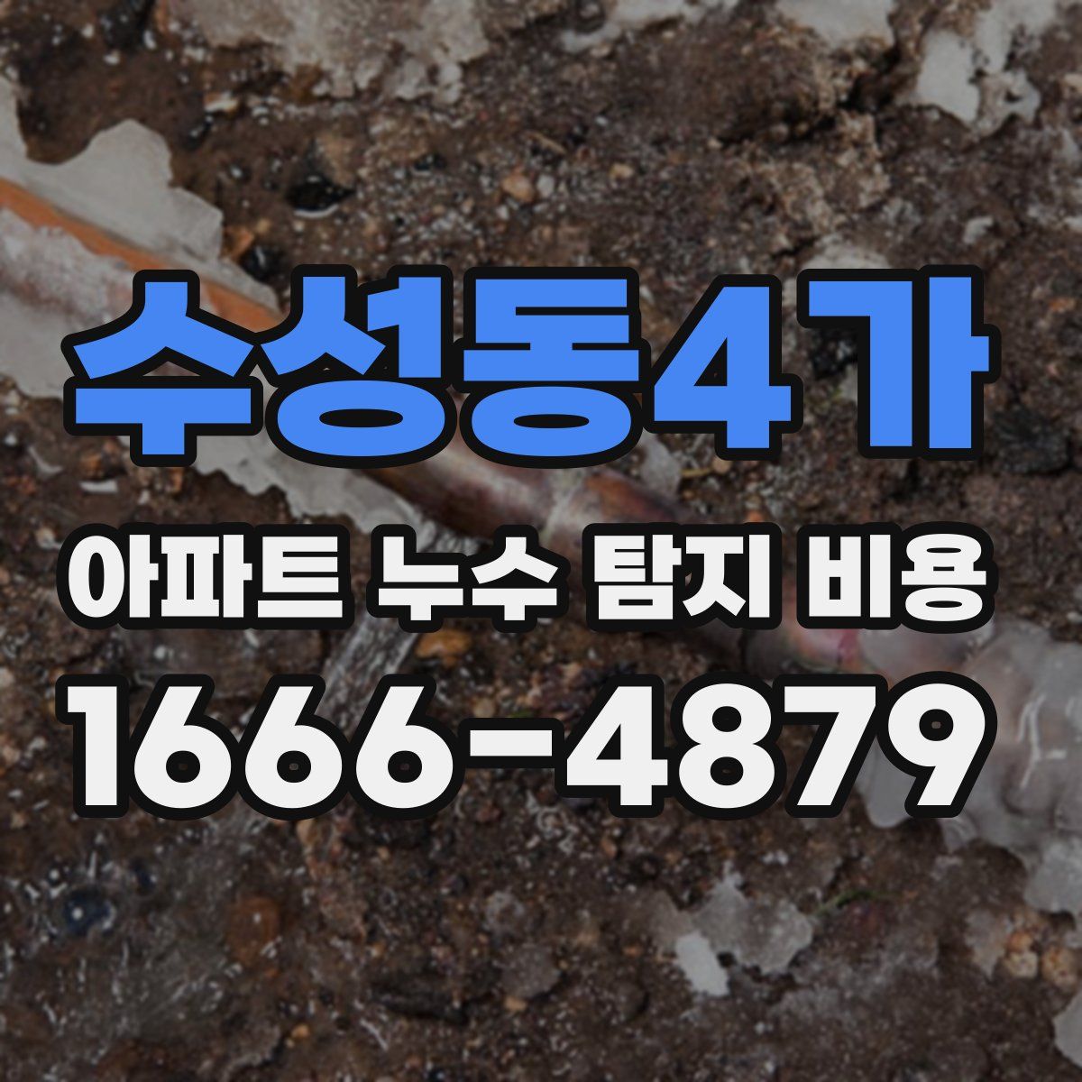 수성동4가 아파트 누수 탐지 비용
