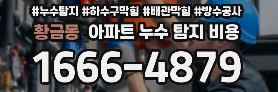 황금동 아파트 누수 탐지 비용