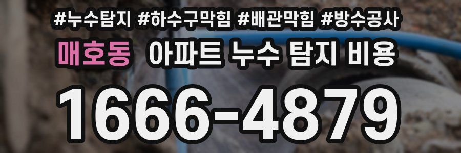 매호동 아파트 누수 탐지 비용
