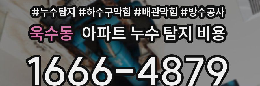 욱수동 아파트 누수 탐지 비용