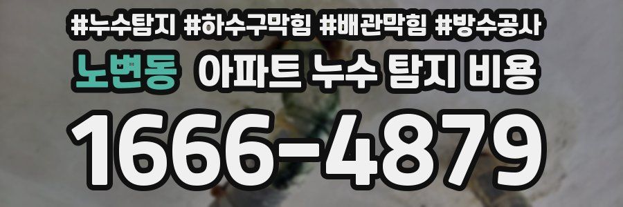노변동 아파트 누수 탐지 비용
