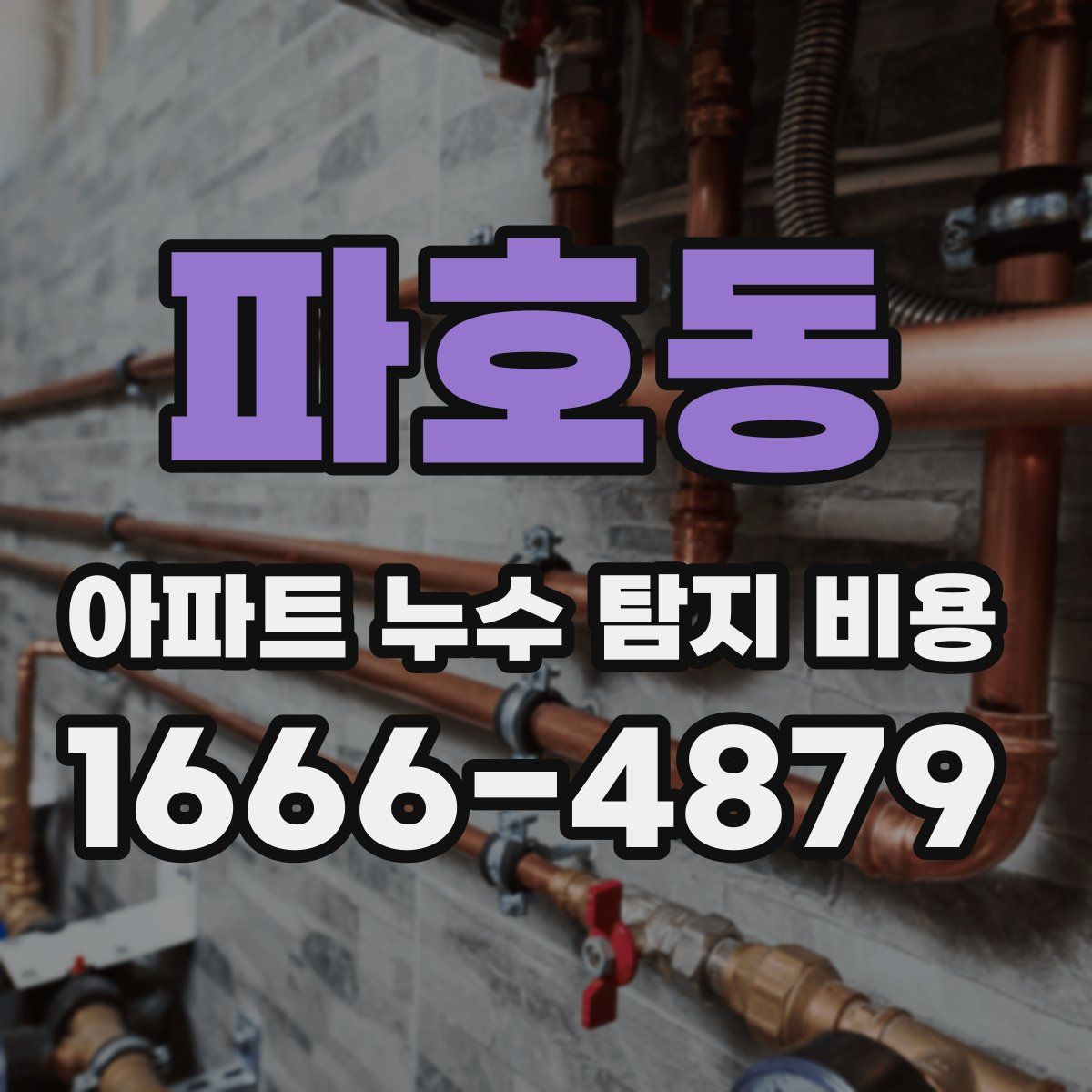 파호동 아파트 누수 탐지 비용