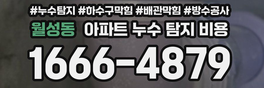 월성동 아파트 누수 탐지 비용