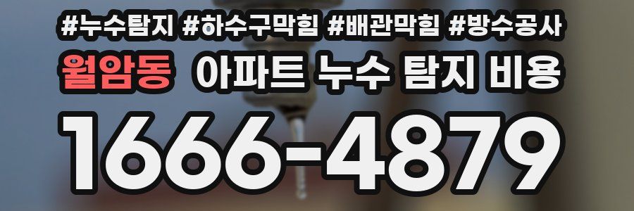 월암동 아파트 누수 탐지 비용