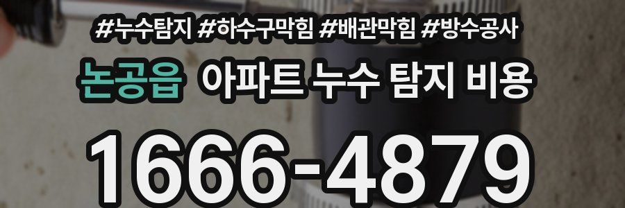 논공읍 아파트 누수 탐지 비용