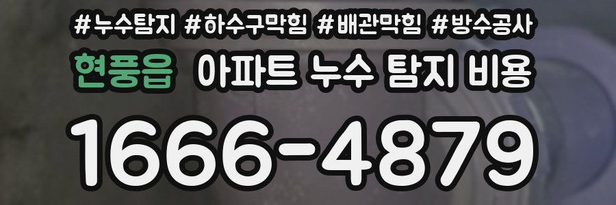 현풍읍 아파트 누수 탐지 비용