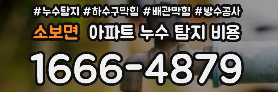 소보면 아파트 누수 탐지 비용