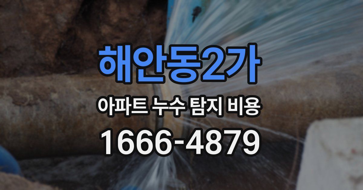 해안동2가 아파트 누수 탐지 비용