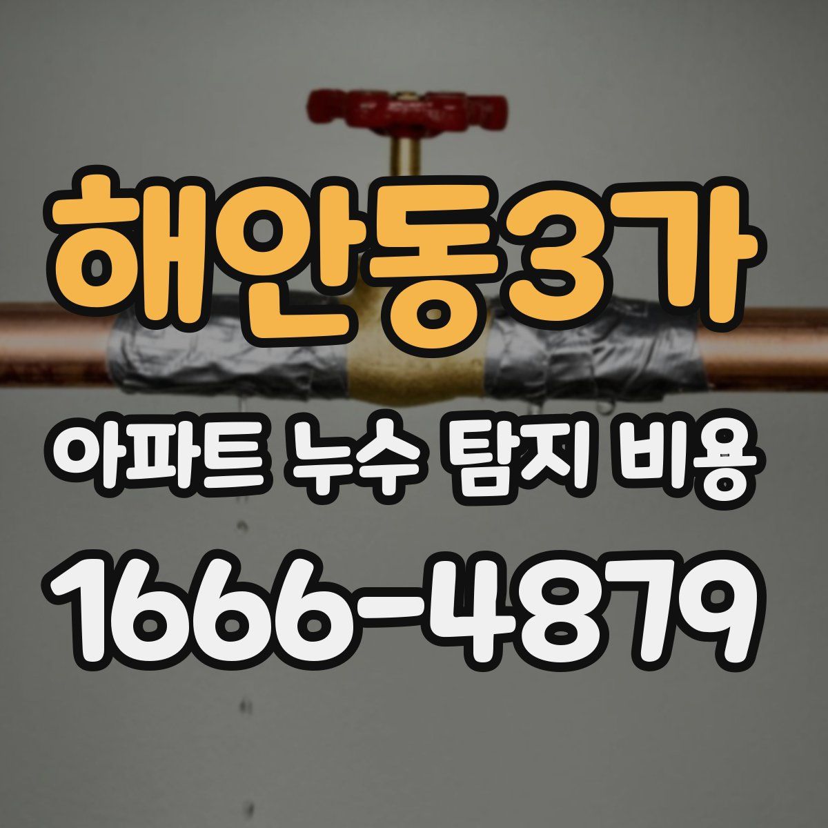 해안동3가 아파트 누수 탐지 비용