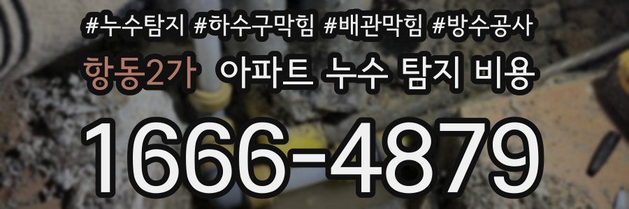 항동2가 아파트 누수 탐지 비용
