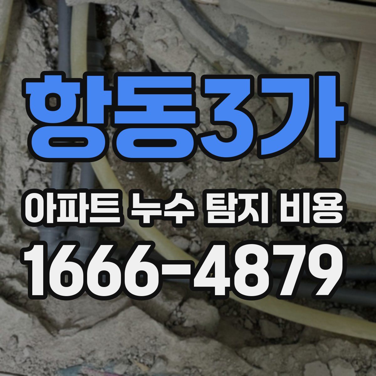 항동3가 아파트 누수 탐지 비용