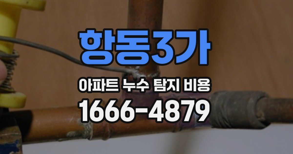 항동3가 아파트 누수 탐지 비용