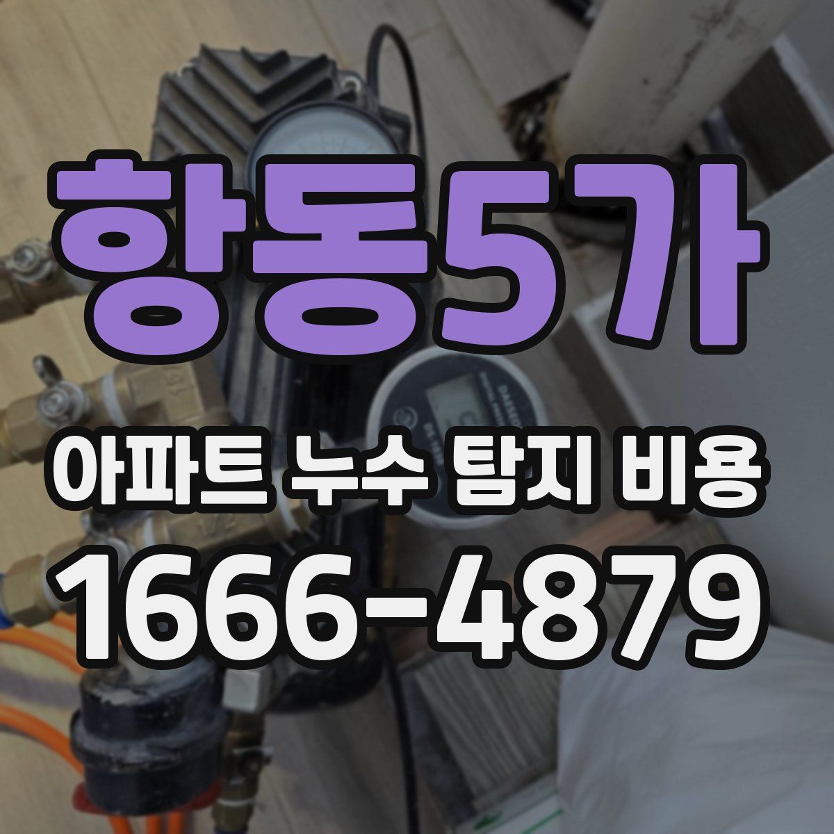 항동5가 아파트 누수 탐지 비용