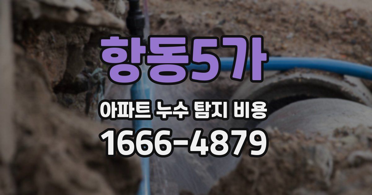 항동5가 아파트 누수 탐지 비용