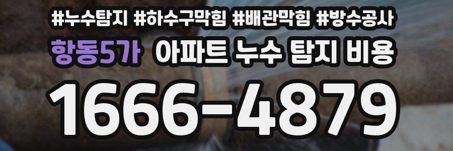 항동5가 아파트 누수 탐지 비용