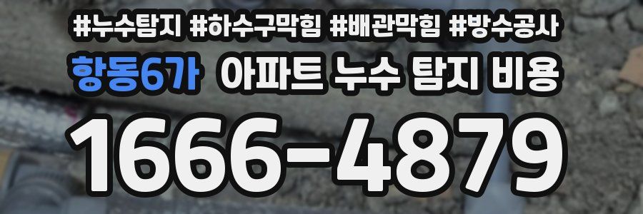 항동6가 아파트 누수 탐지 비용