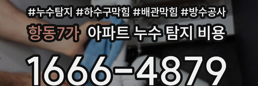 항동7가 아파트 누수 탐지 비용
