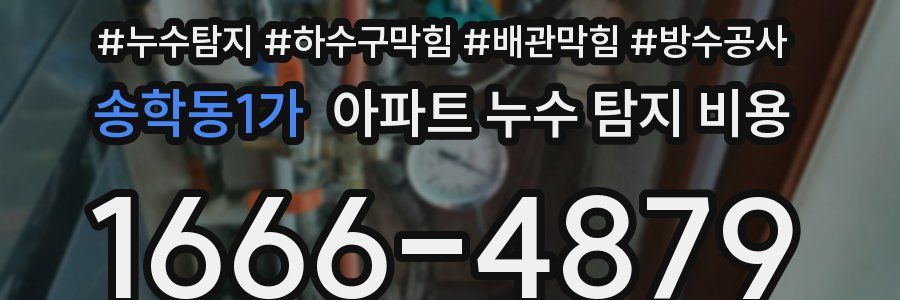 송학동1가 아파트 누수 탐지 비용