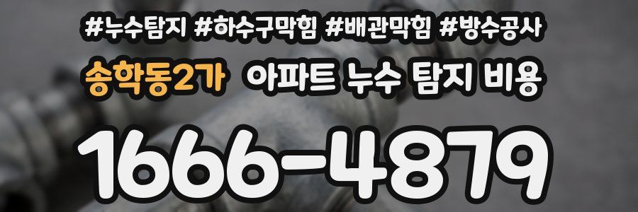 송학동2가 아파트 누수 탐지 비용