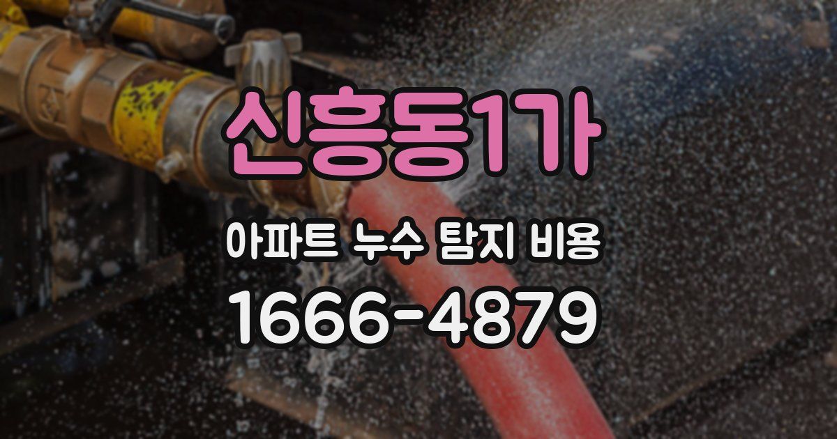 신흥동1가 아파트 누수 탐지 비용