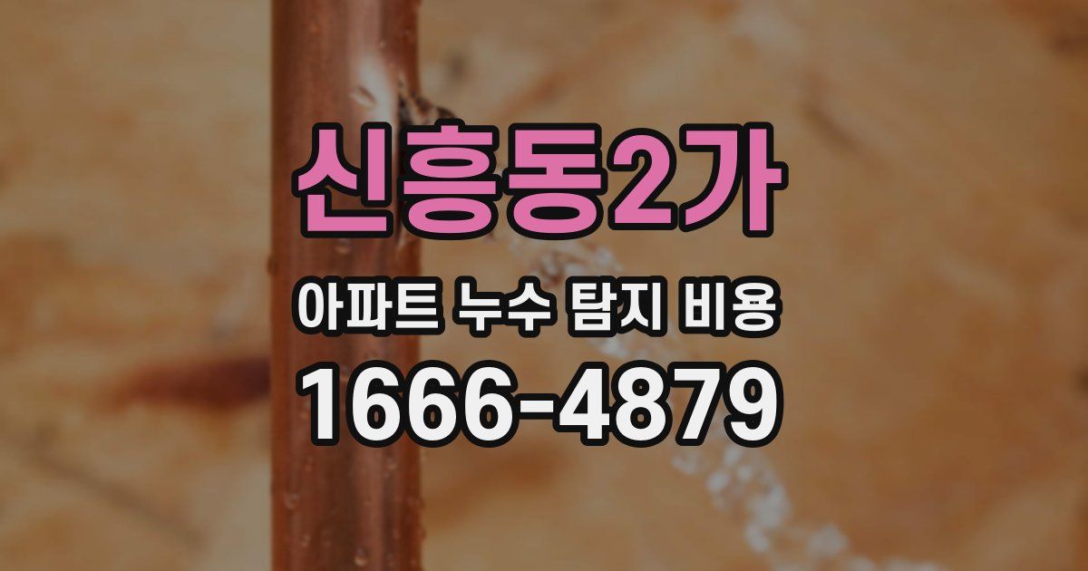 신흥동2가 아파트 누수 탐지 비용