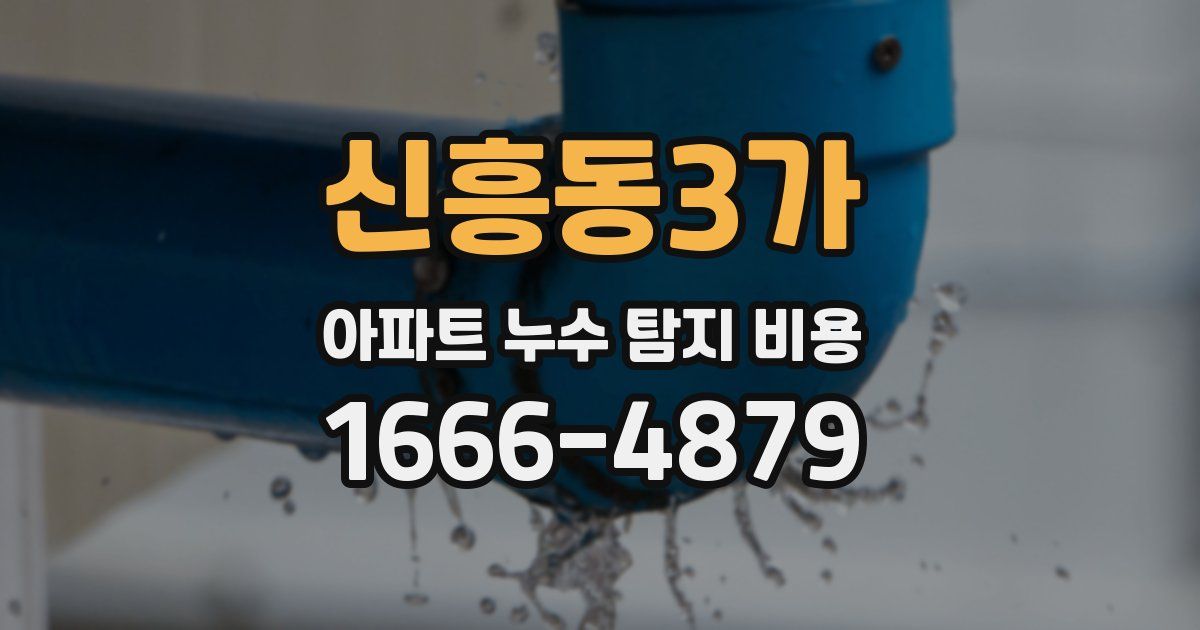 신흥동3가 아파트 누수 탐지 비용