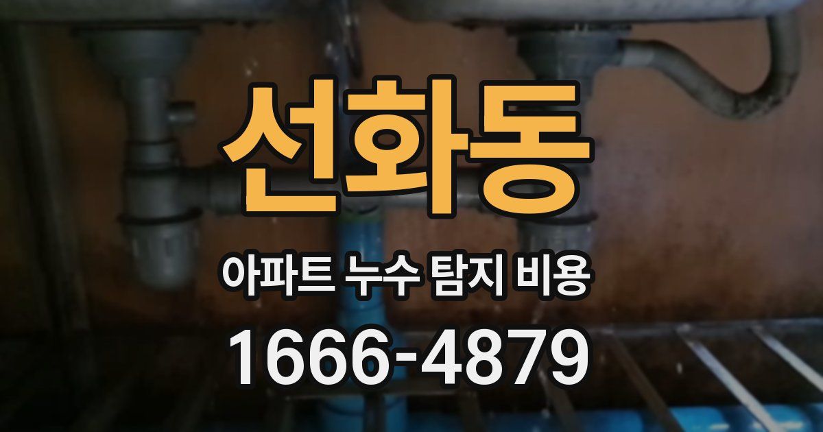 선화동 아파트 누수 탐지 비용