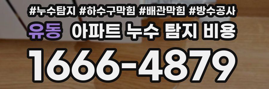 유동 아파트 누수 탐지 비용