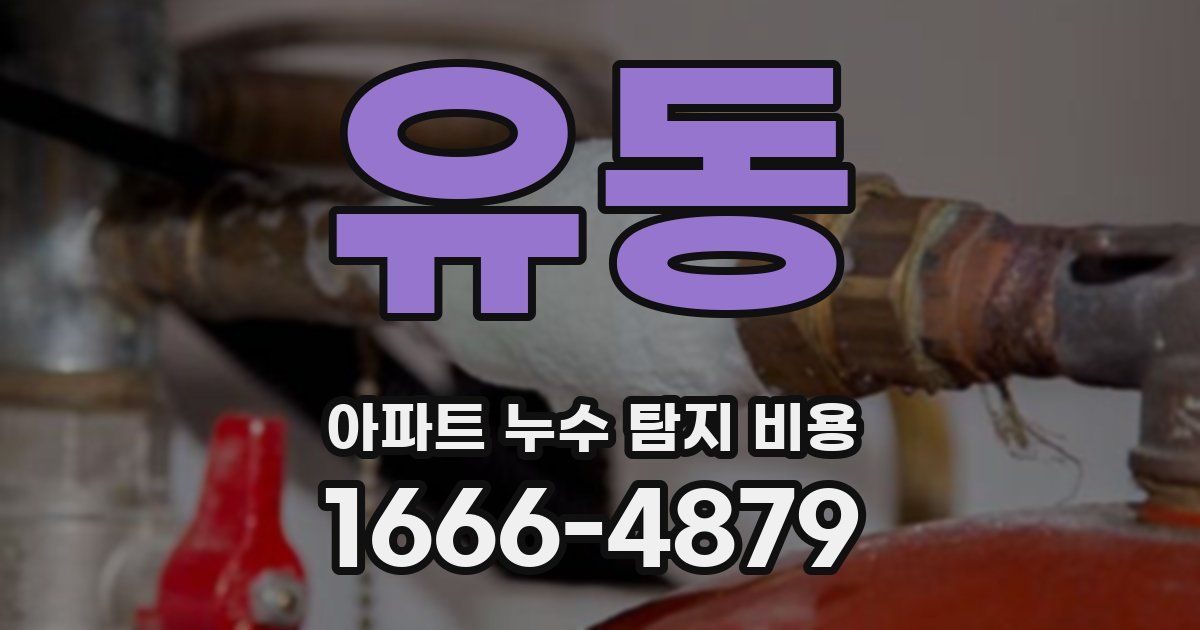 유동 아파트 누수 탐지 비용