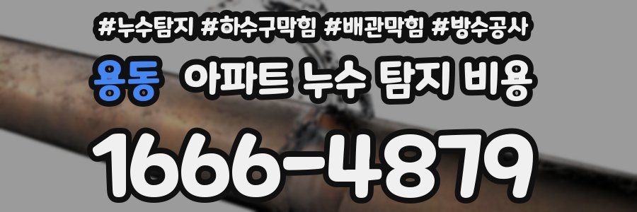 용동 아파트 누수 탐지 비용
