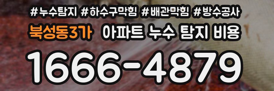 북성동3가 아파트 누수 탐지 비용