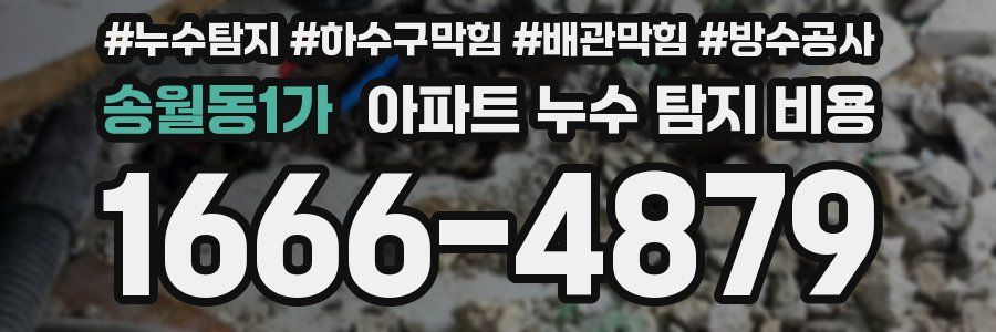 송월동1가 아파트 누수 탐지 비용