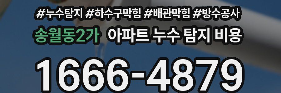 송월동2가 아파트 누수 탐지 비용