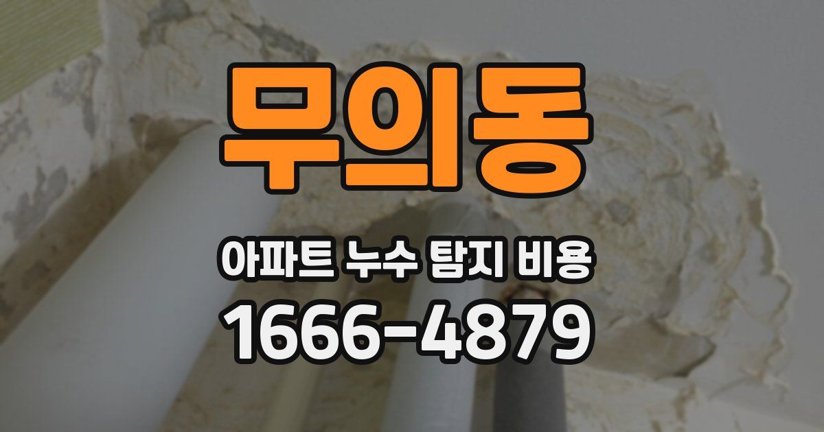 무의동 아파트 누수 탐지 비용