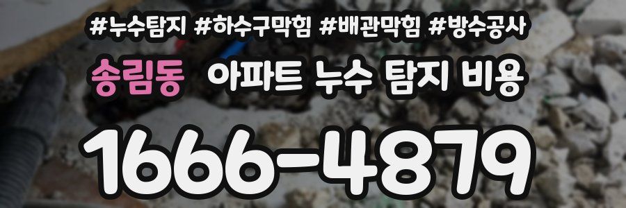 송림동 아파트 누수 탐지 비용