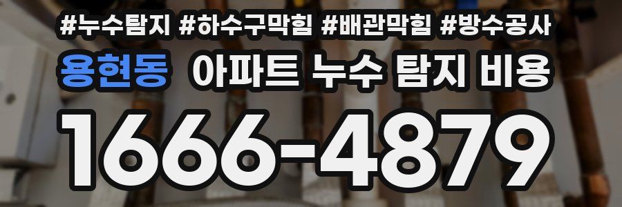 용현동 아파트 누수 탐지 비용