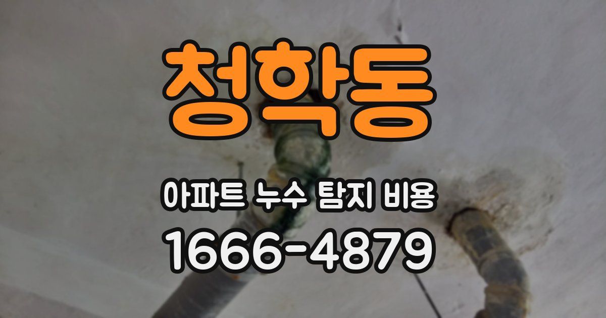 청학동 아파트 누수 탐지 비용