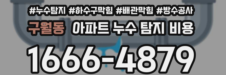 구월동 아파트 누수 탐지 비용