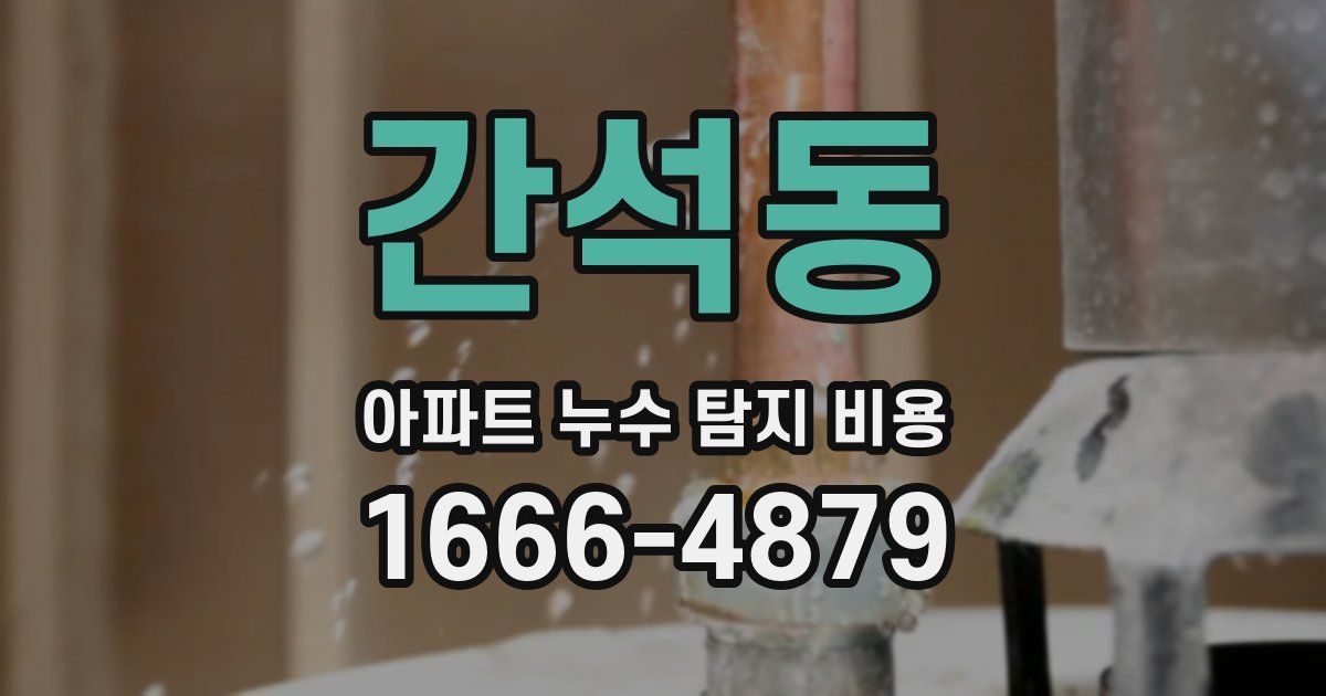 간석동 아파트 누수 탐지 비용