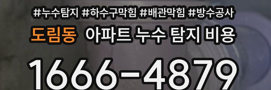 도림동 아파트 누수 탐지 비용