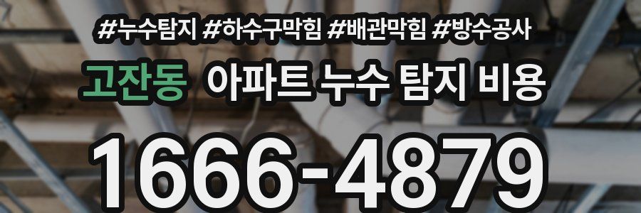 고잔동 아파트 누수 탐지 비용