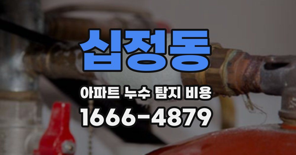 십정동 아파트 누수 탐지 비용