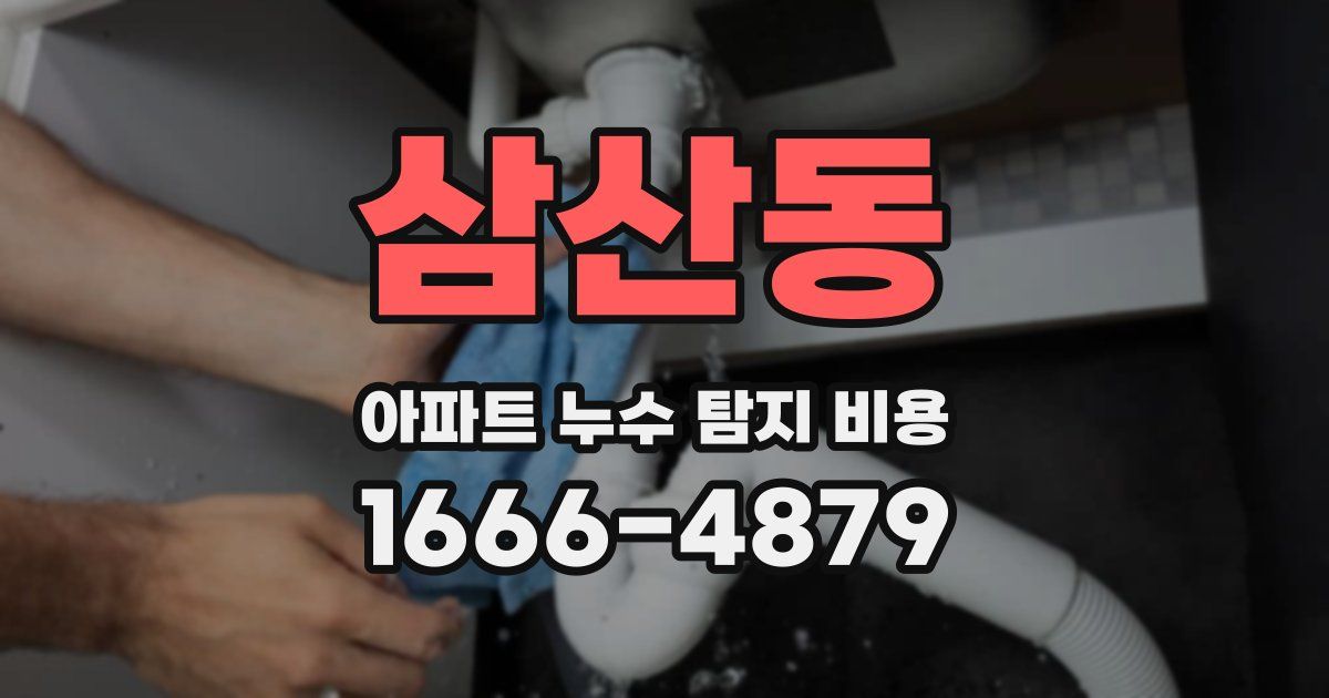 삼산동 아파트 누수 탐지 비용