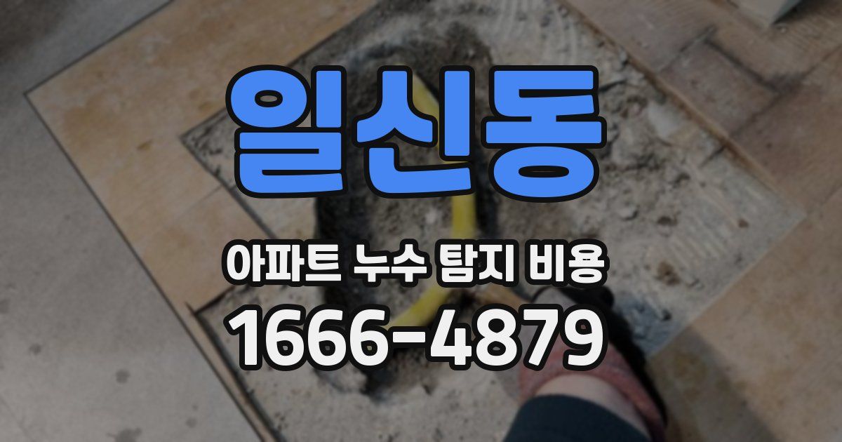 일신동 아파트 누수 탐지 비용