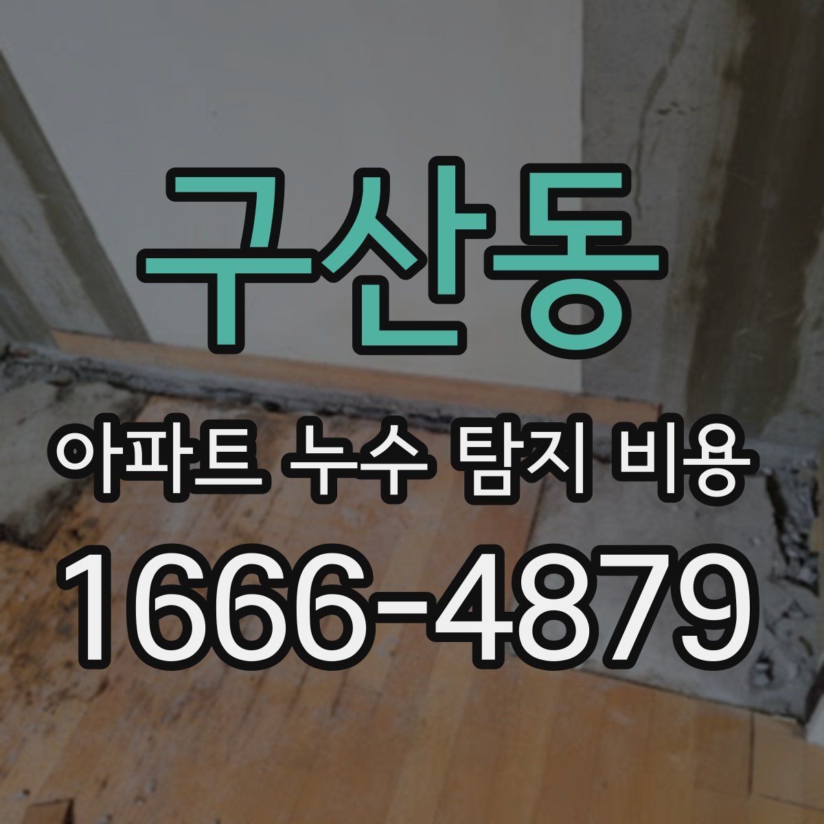 구산동 아파트 누수 탐지 비용