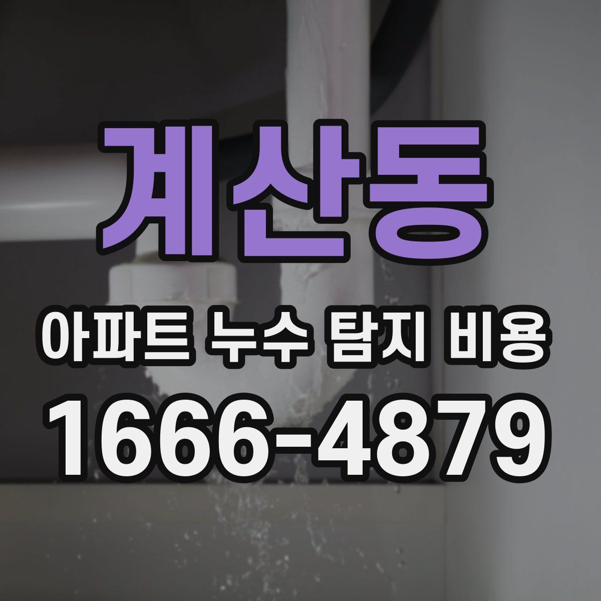 계산동 아파트 누수 탐지 비용